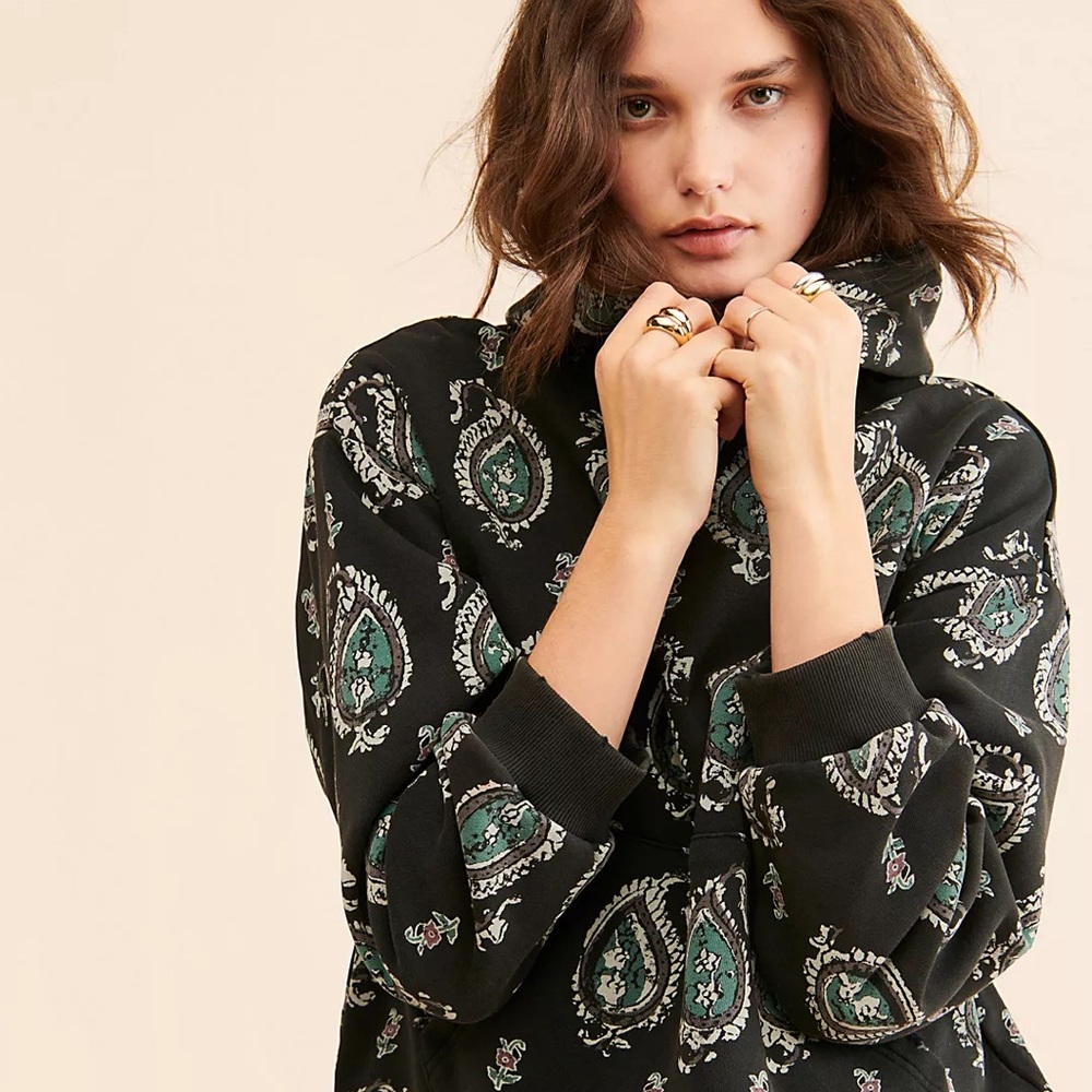 Free People Found Paisley Hoodie